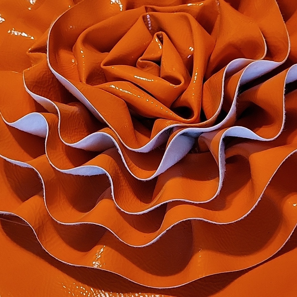 Orange Ruffled Women's Handbag - Picture 14 of 16